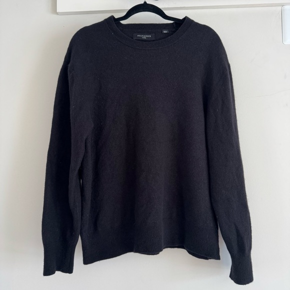 All Saints Sweaters - AllSaints Women’s Black Crewneck Knit Sweater